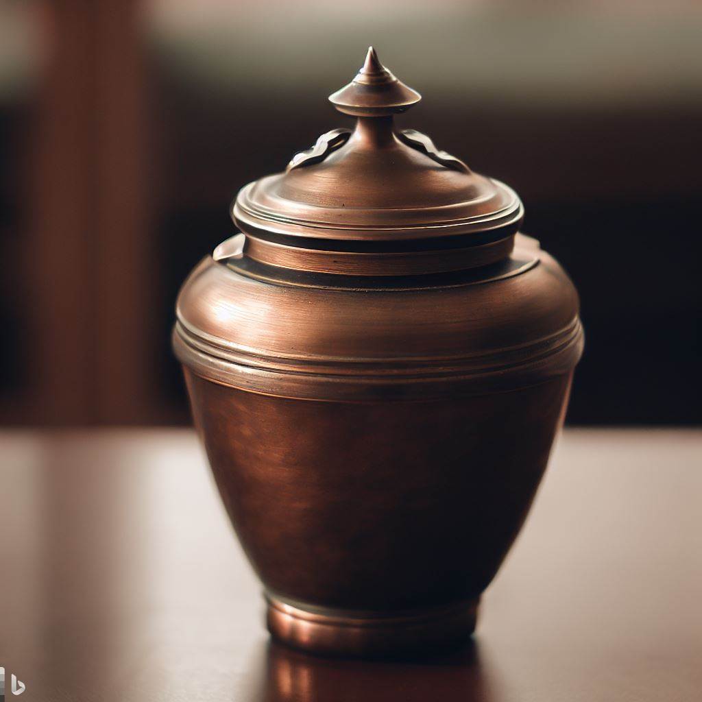 Урна для праха после кремации из бронзы